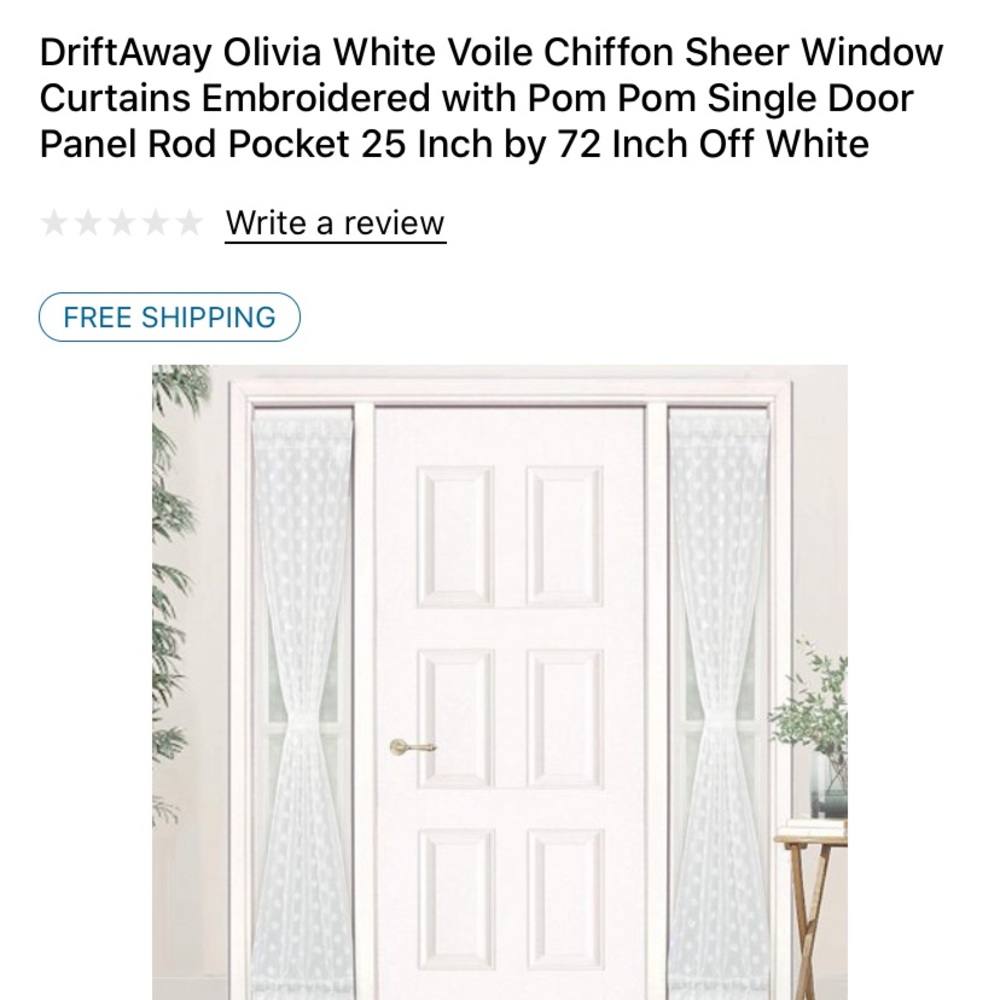 Curtains white & peachy pinj